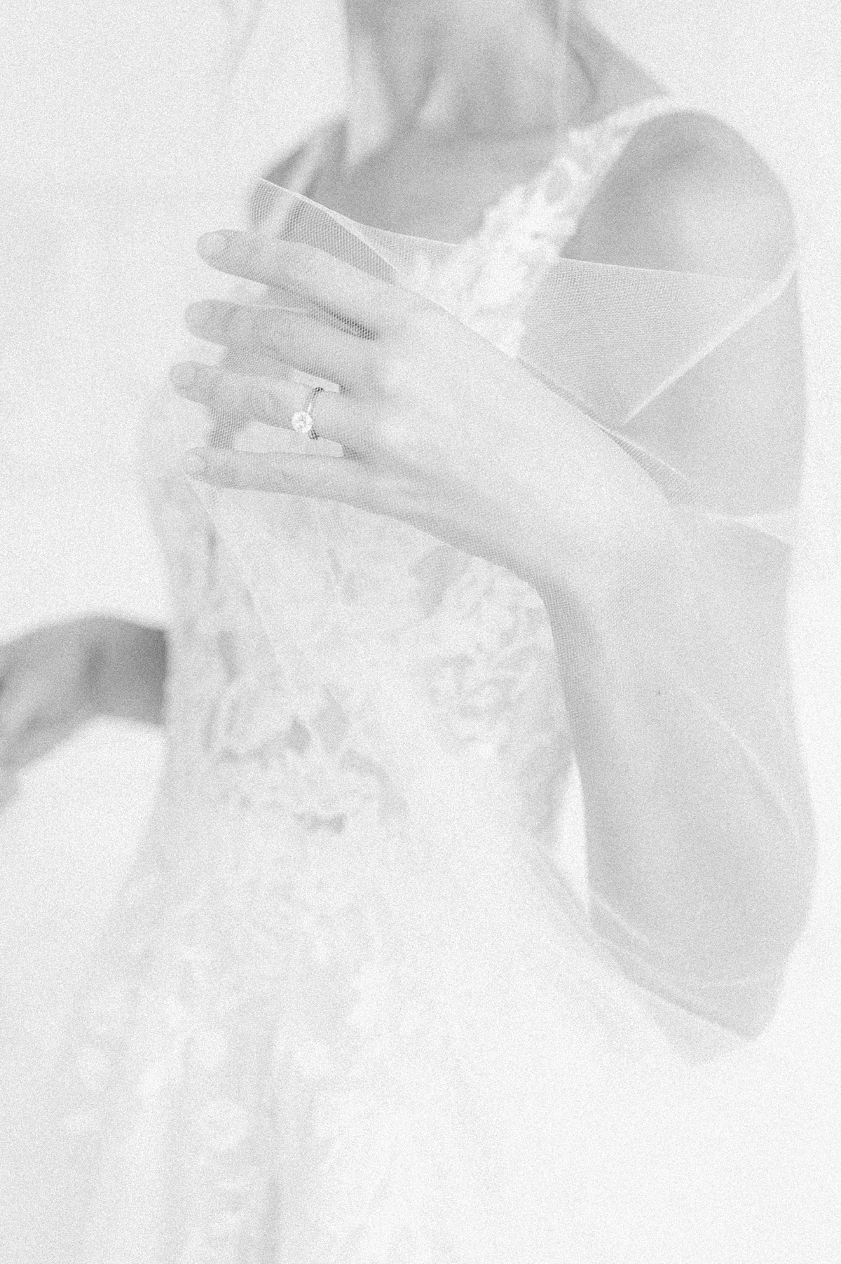 engagement ring and wedding veil bridal photography 