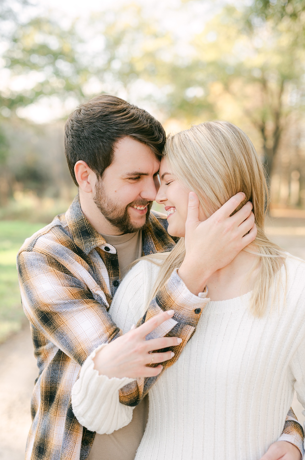 light and airy engagement session photographed by houston wedding photographer 