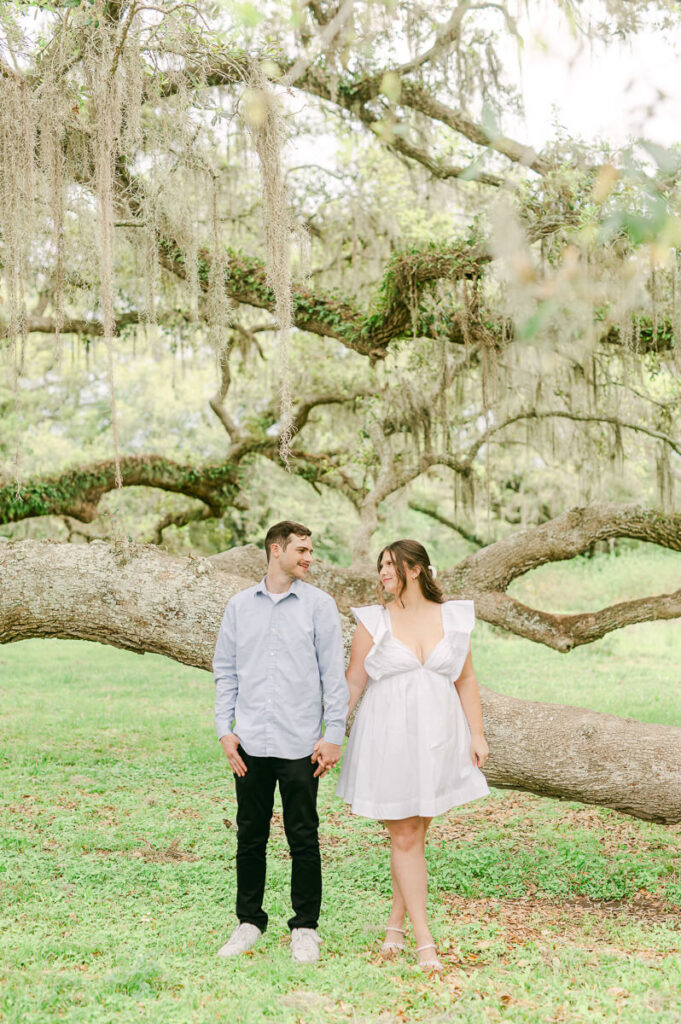 couple at brazos bend state park by houston engagement photographer