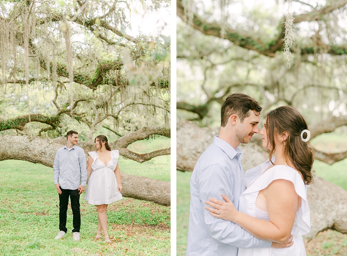 couple at brazos bend state park by houston engagement photographer
