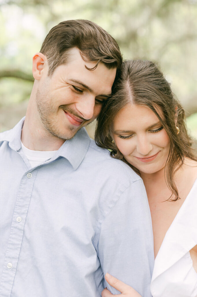 couple at brazos bend state park by houston engagement photographer