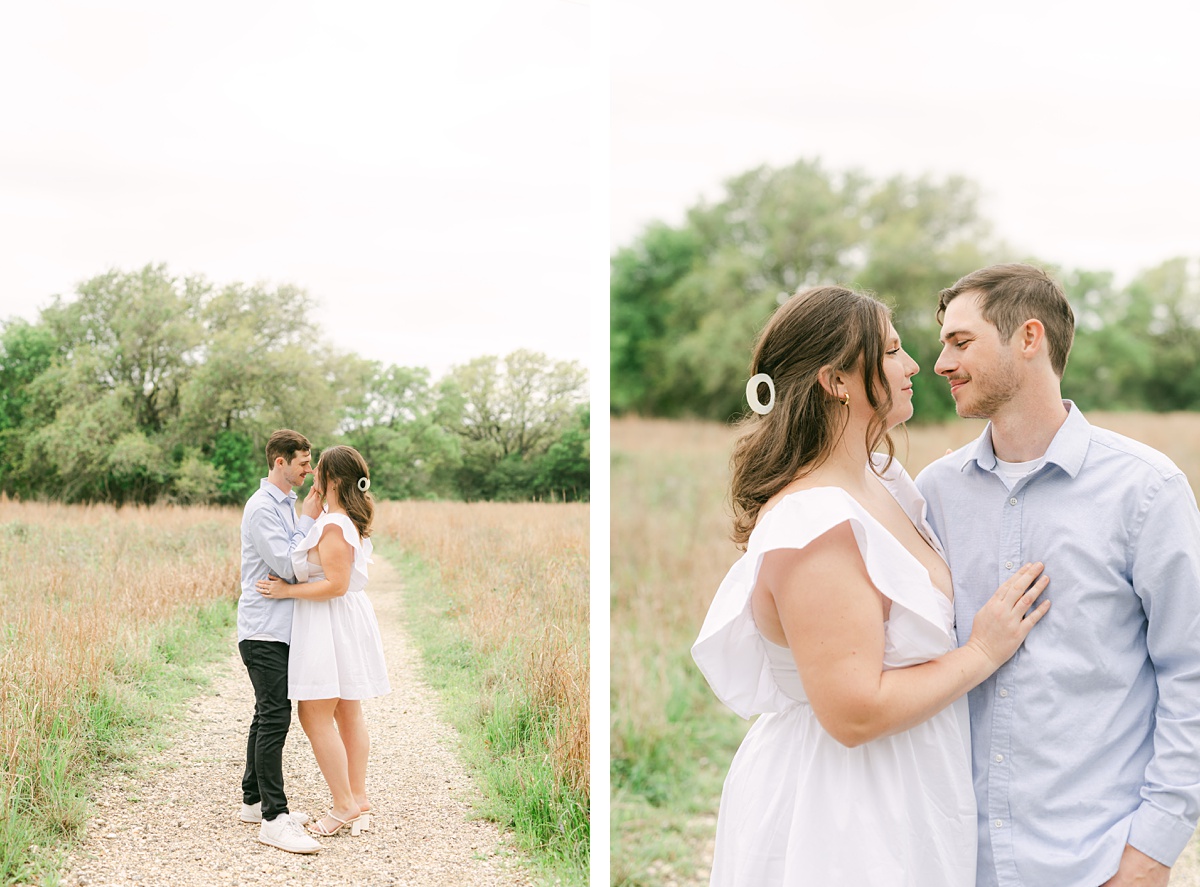 couple during their houston engagement session 