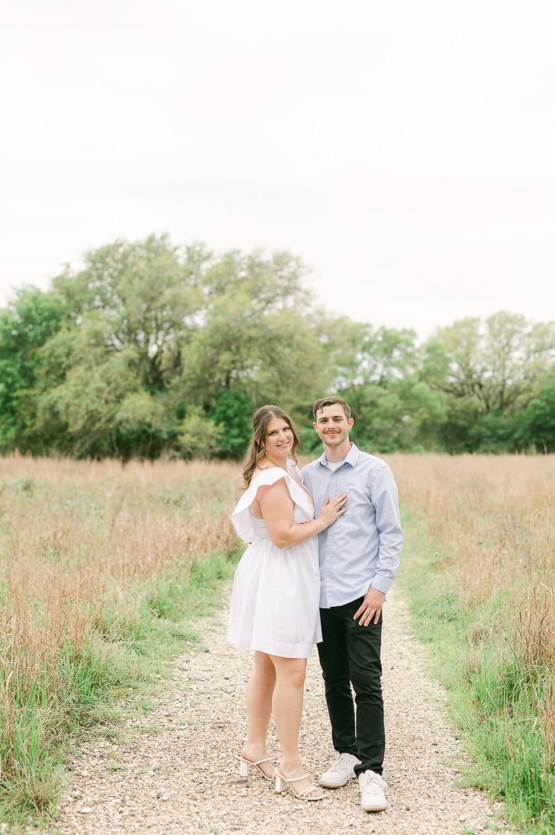 couple during their houston engagement session 