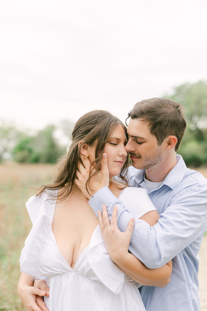 couple during their houston engagement session 