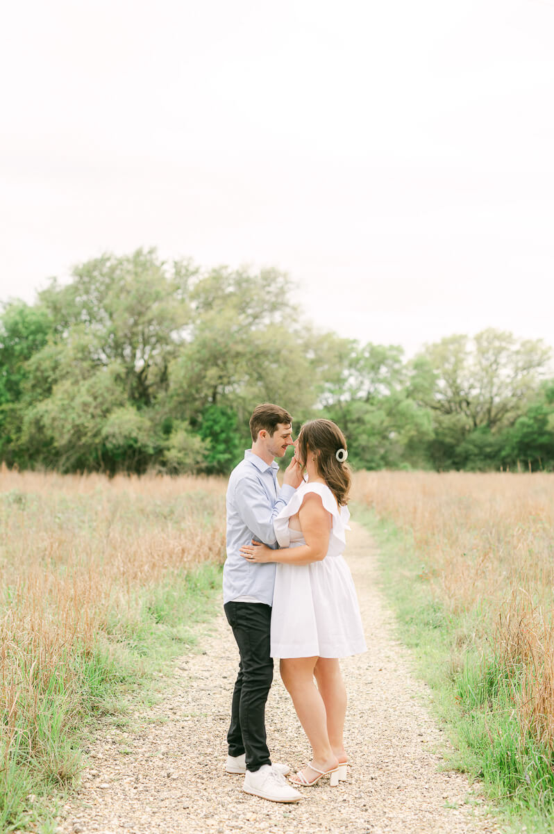 couple during their houston engagement session 