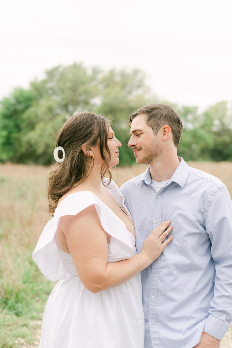 couple during their houston engagement session 