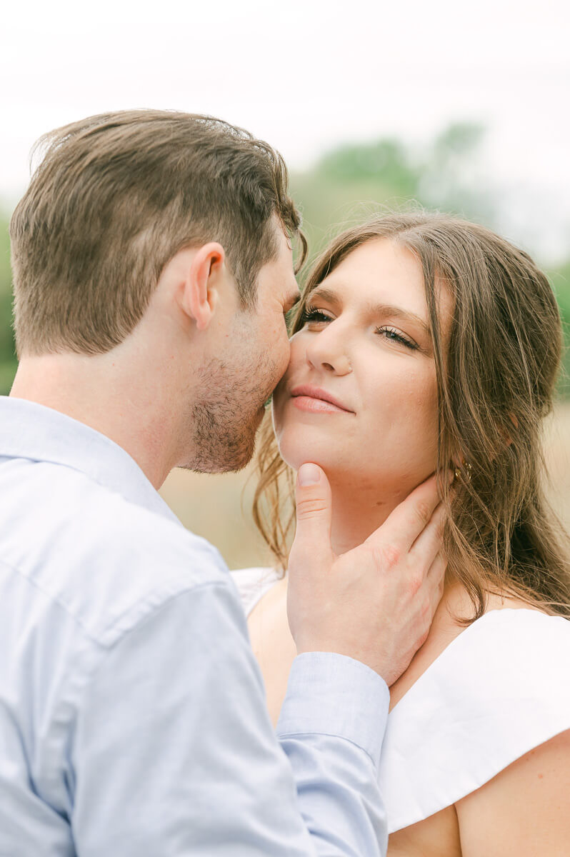 a couple at their houston engagement session