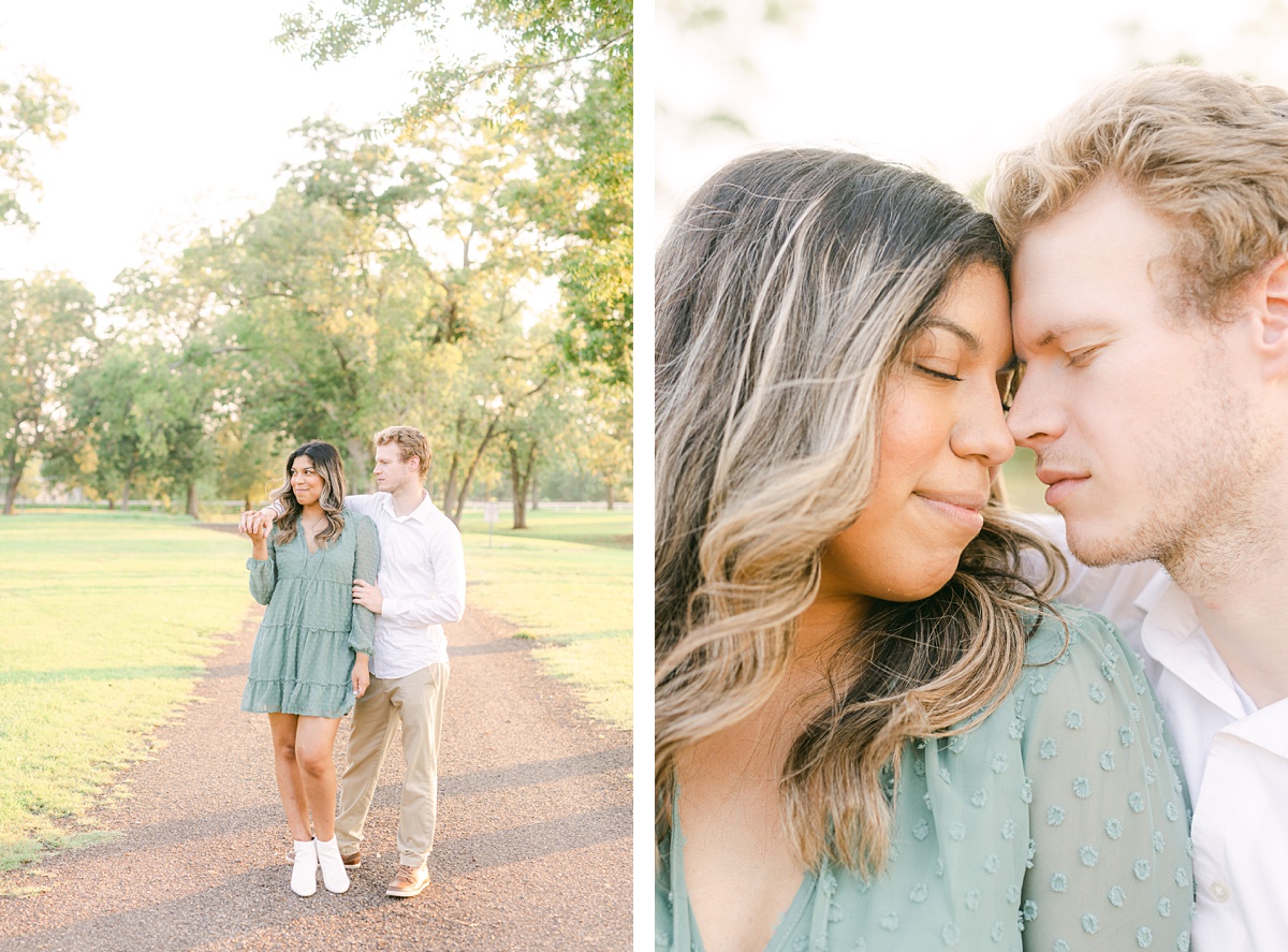 light and airy engagement session