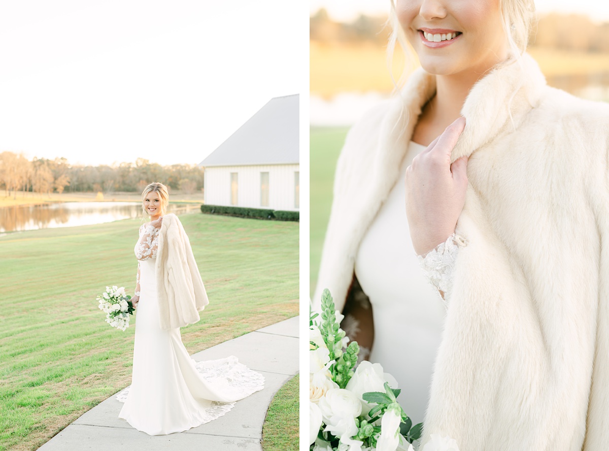 a bride at her houston bridal session