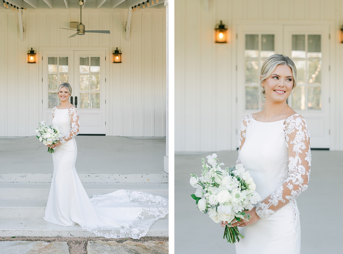 bridal portraits at the farmhouse in montgomery 