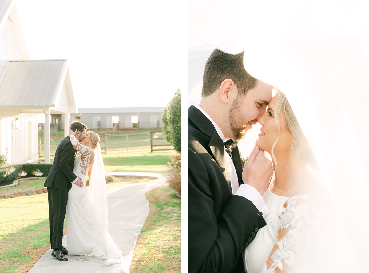 a couple during golden hour at their Montgomery wedding