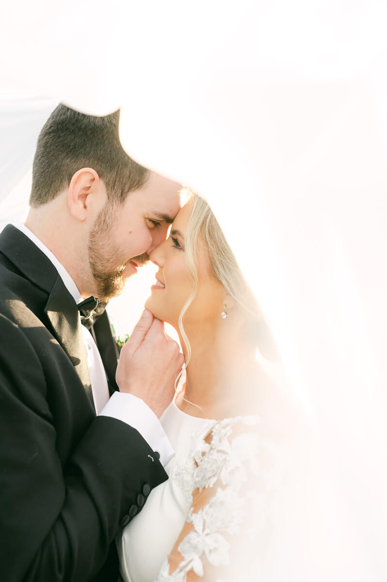 classic couple at their wedding at the farmhouse houston texas