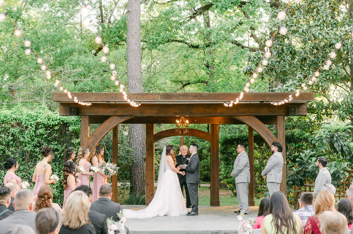 Shirley Acres Houston garden wedding ceremony