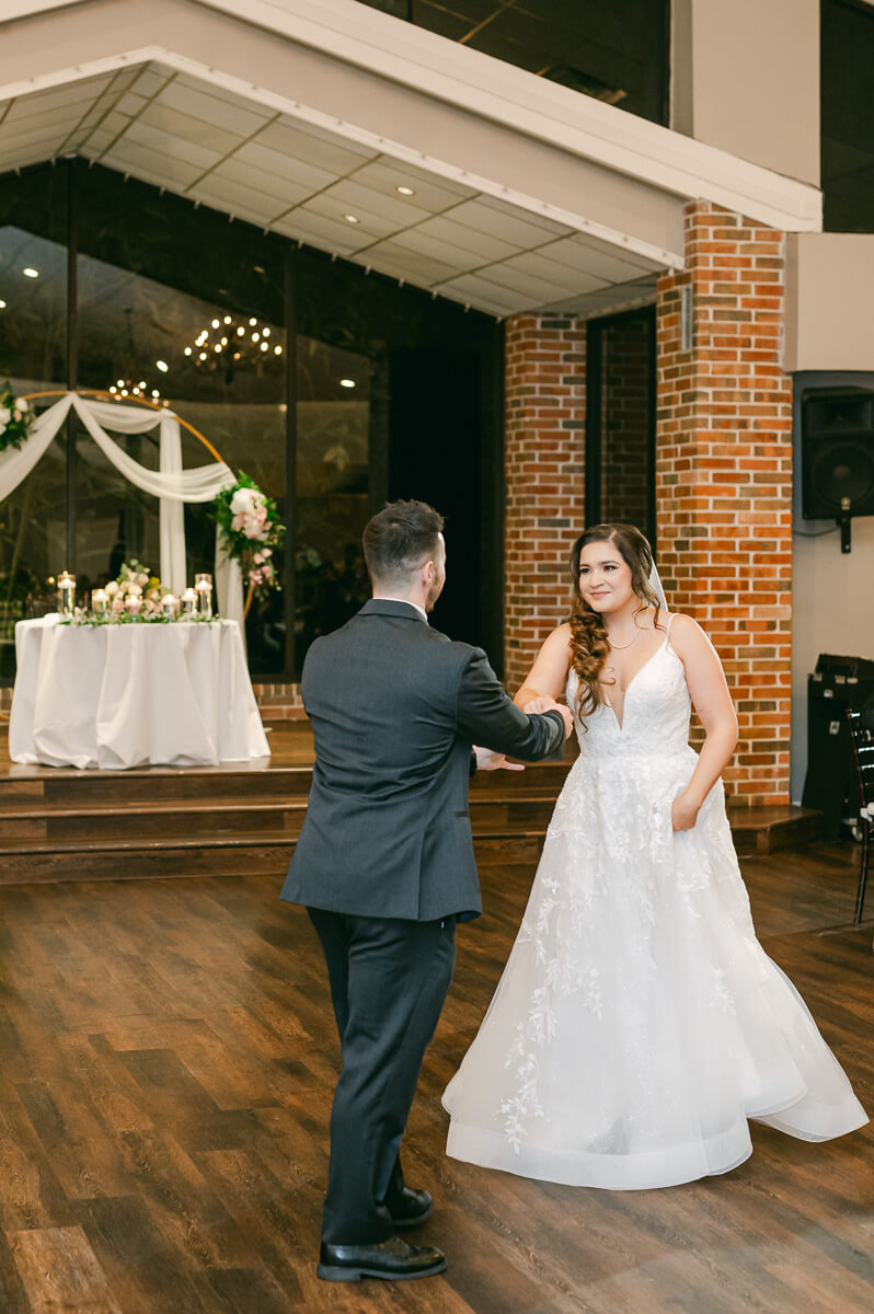 first dance at Shirley Acres wedding in Houston, Tx