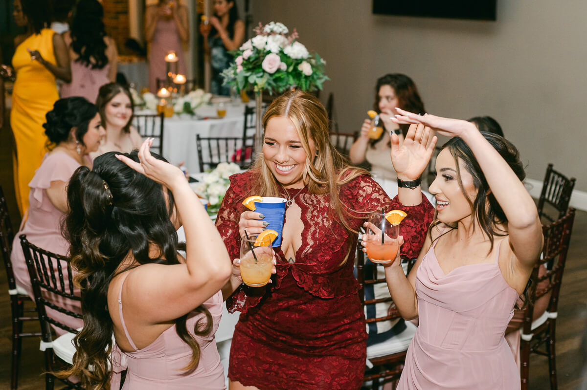 dancing at wedding reception in Houston