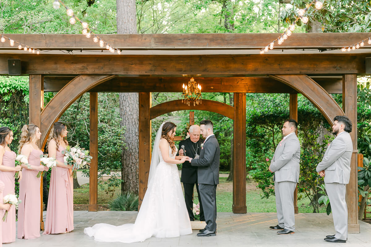 Shirley Acres Houston garden wedding ceremony