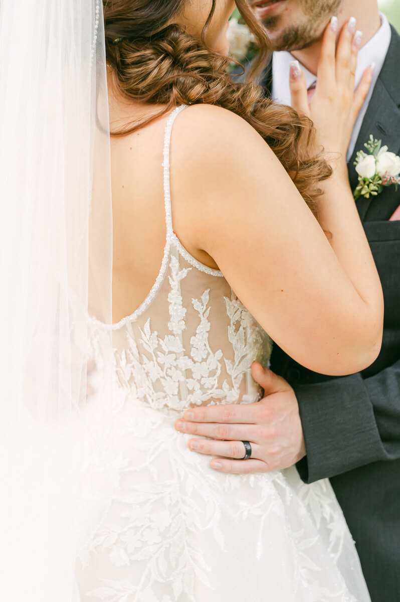 wedding dress detail in Houston
