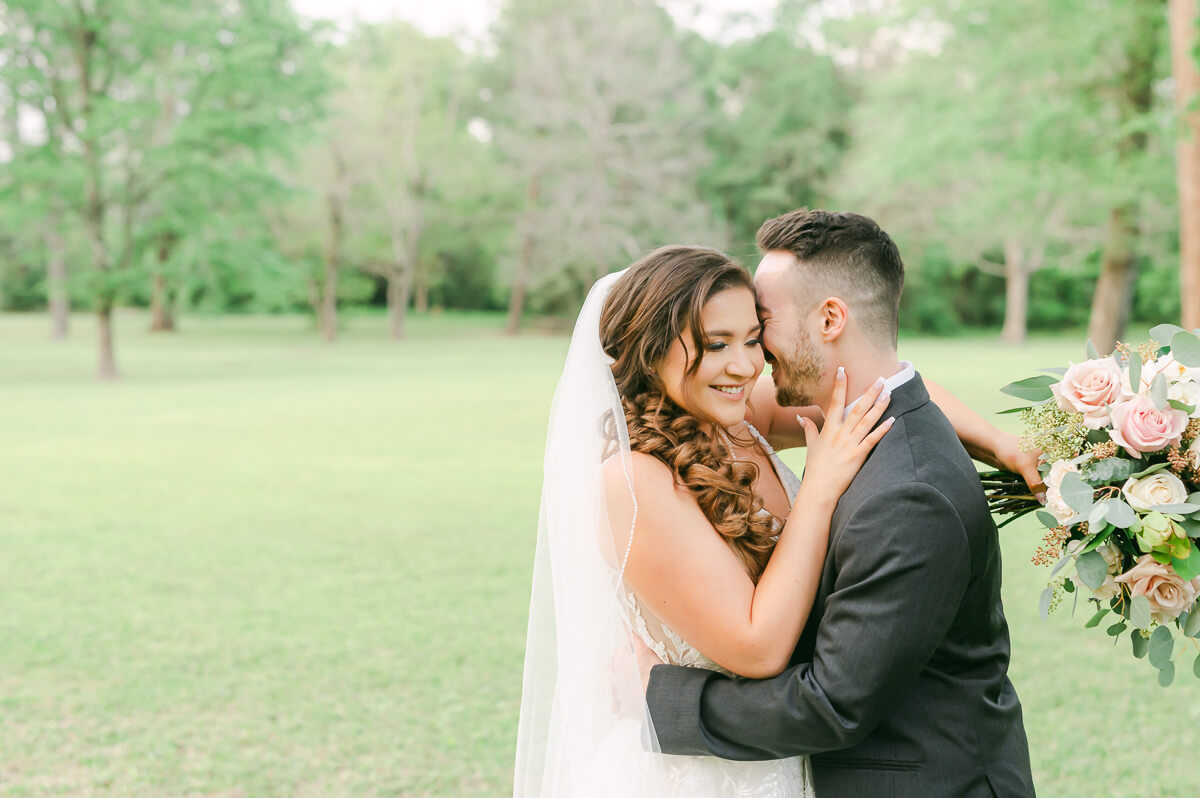 bride and groom at Shirley Acres wedding