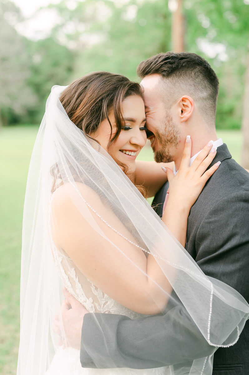 bride and groom at Shirley Acres wedding