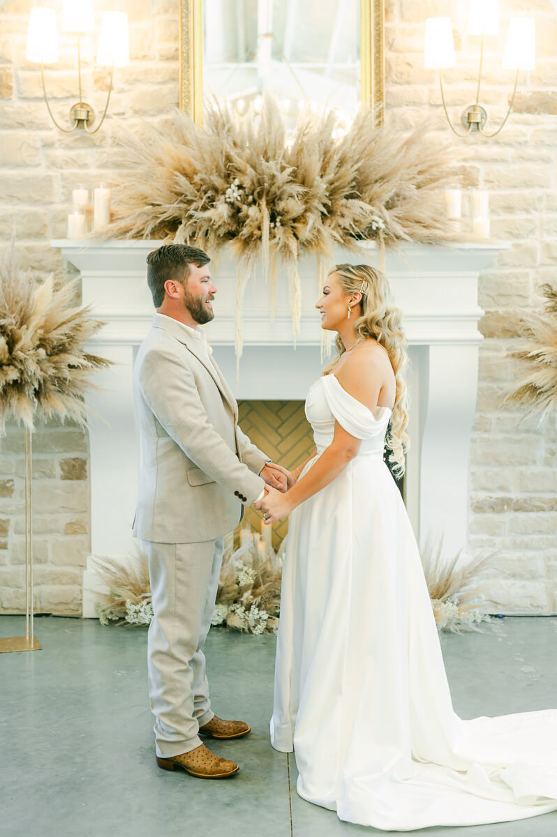 first look at wedding in Anahuac, Tx