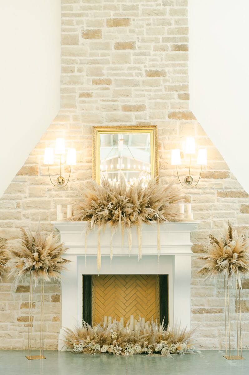 Magnolia Grove wedding venue fireplace