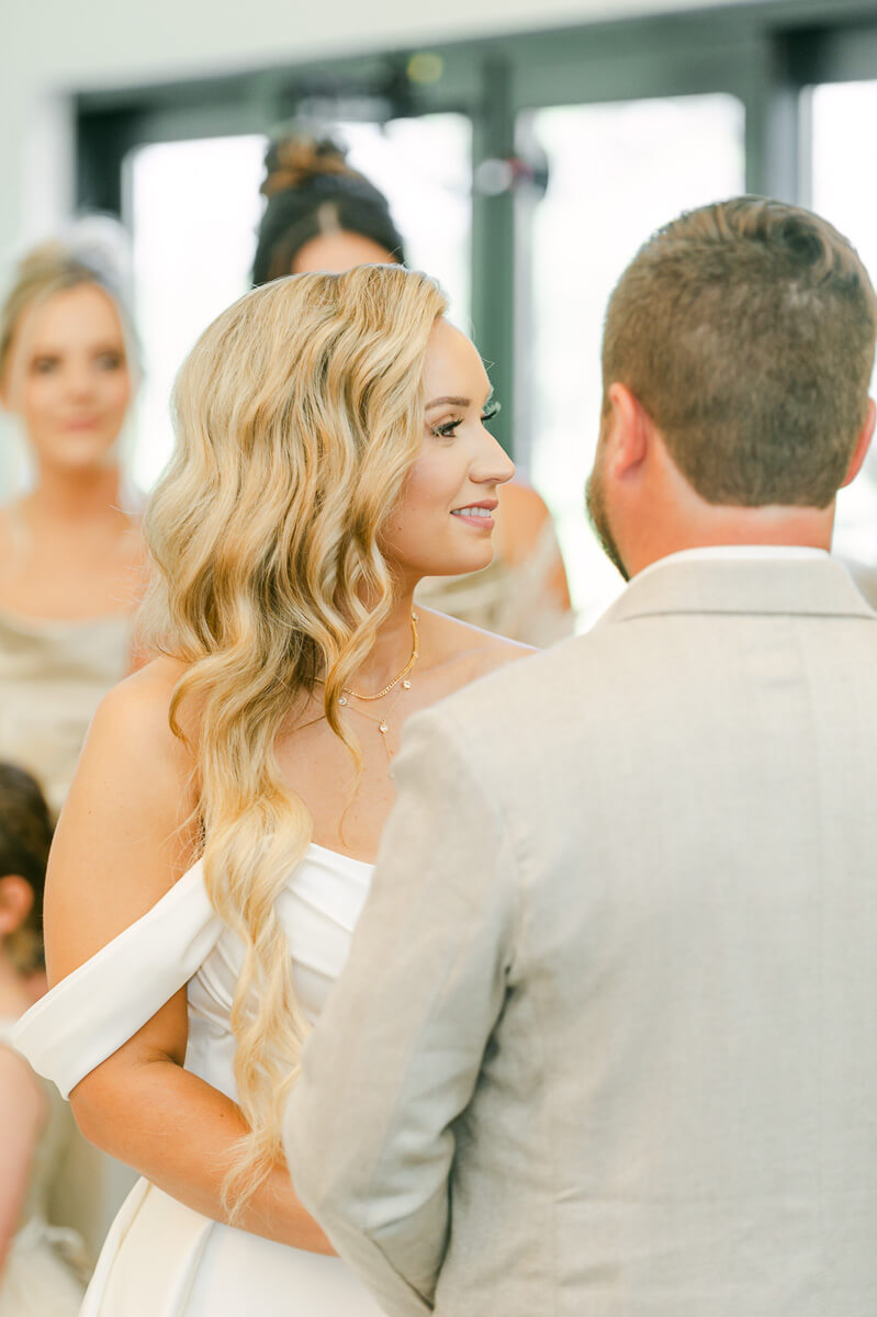bride during a wedding ceremony in Anahuac, Tx