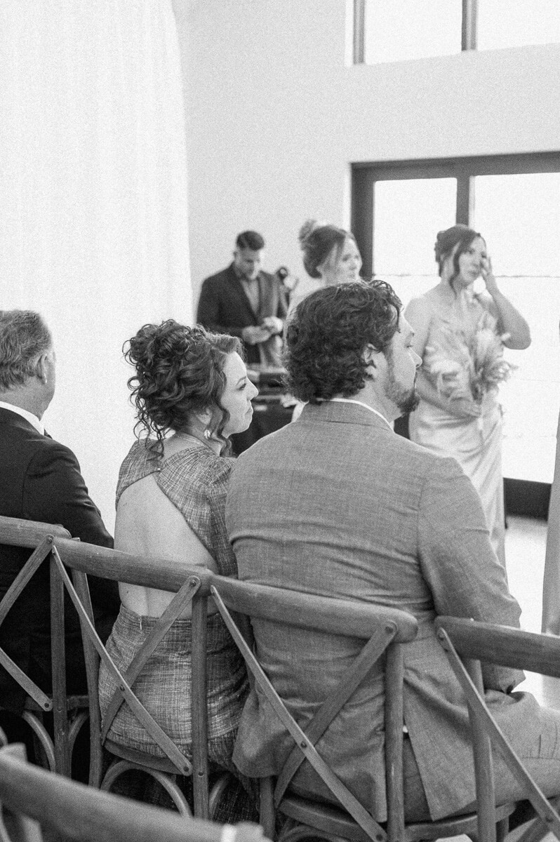 parents of the bride during ceremony