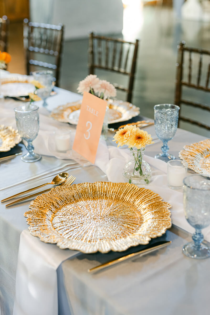 place setting at wedding