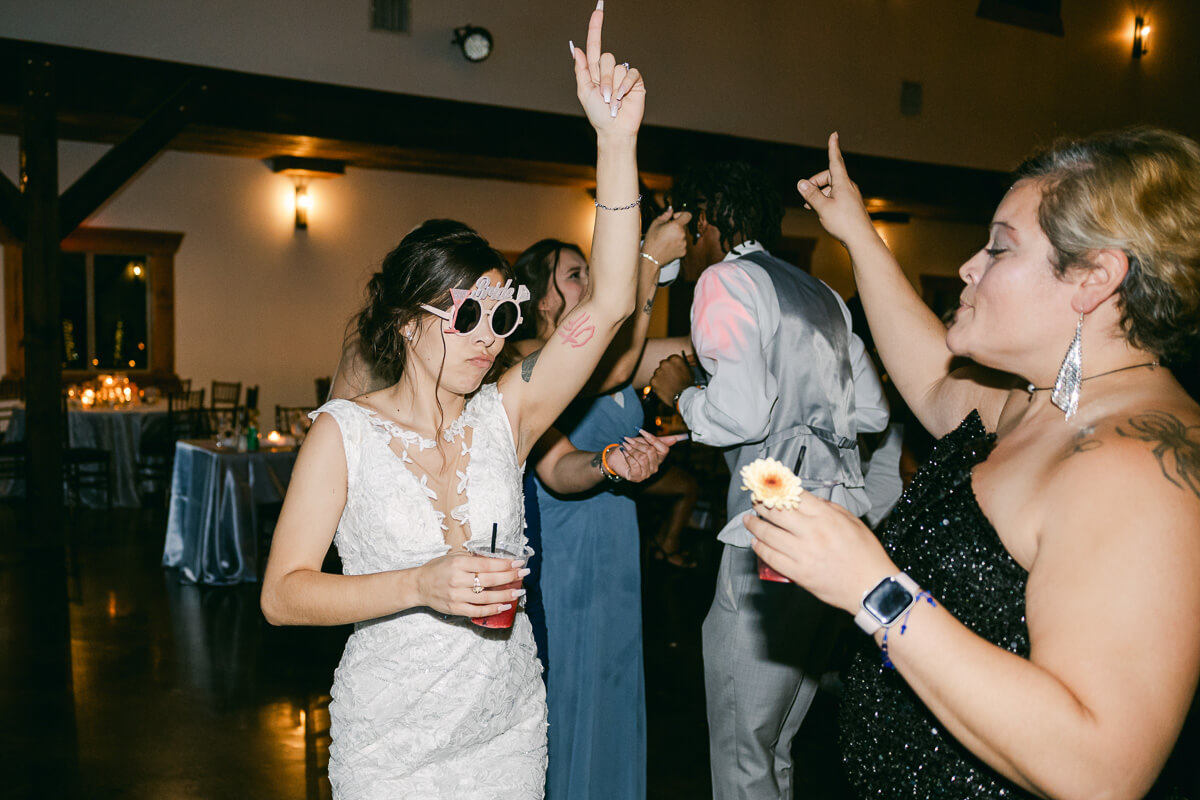 fun reception dancing at magnolia meadows