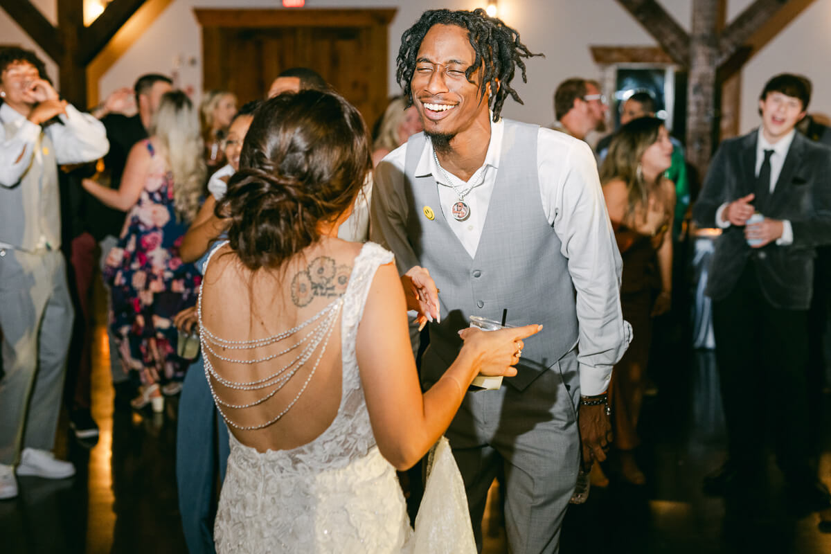 couple dancing at their reception at magnolia meadows