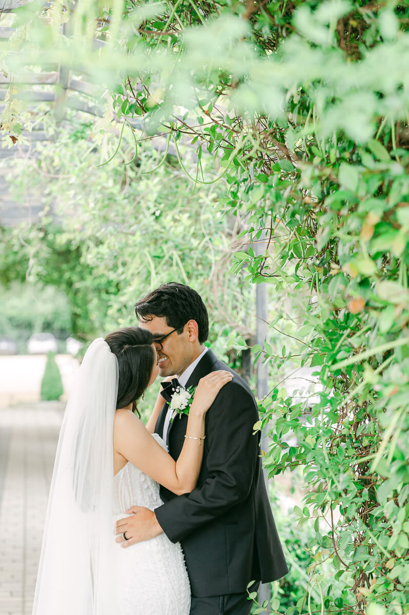 couple at the The Peach Orchard wedding venue in Houston 