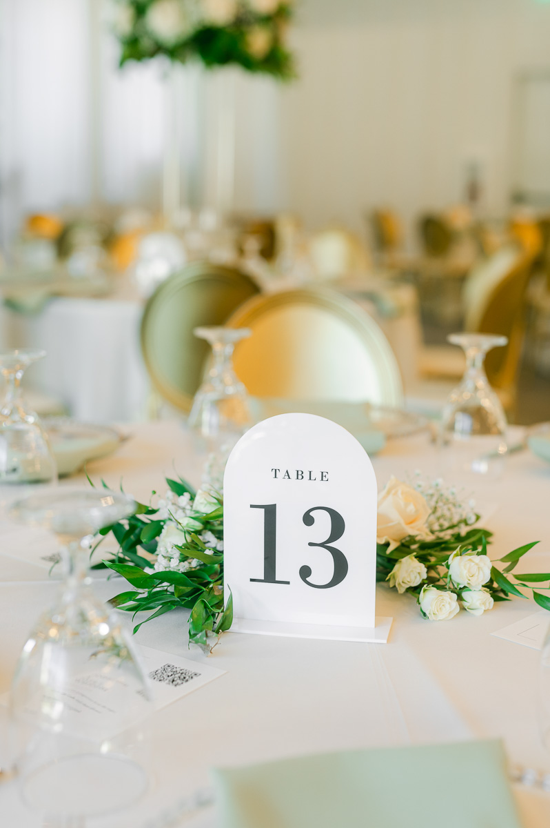 reception table at The Peach Orchard wedding venue