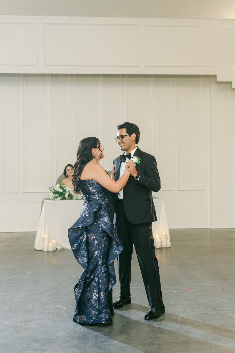 mother and son dance at wedding in Houston