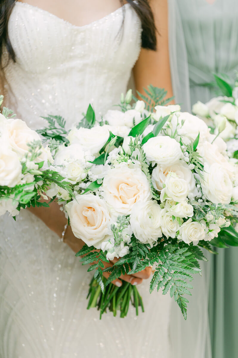 bridal bouquet of white flowers