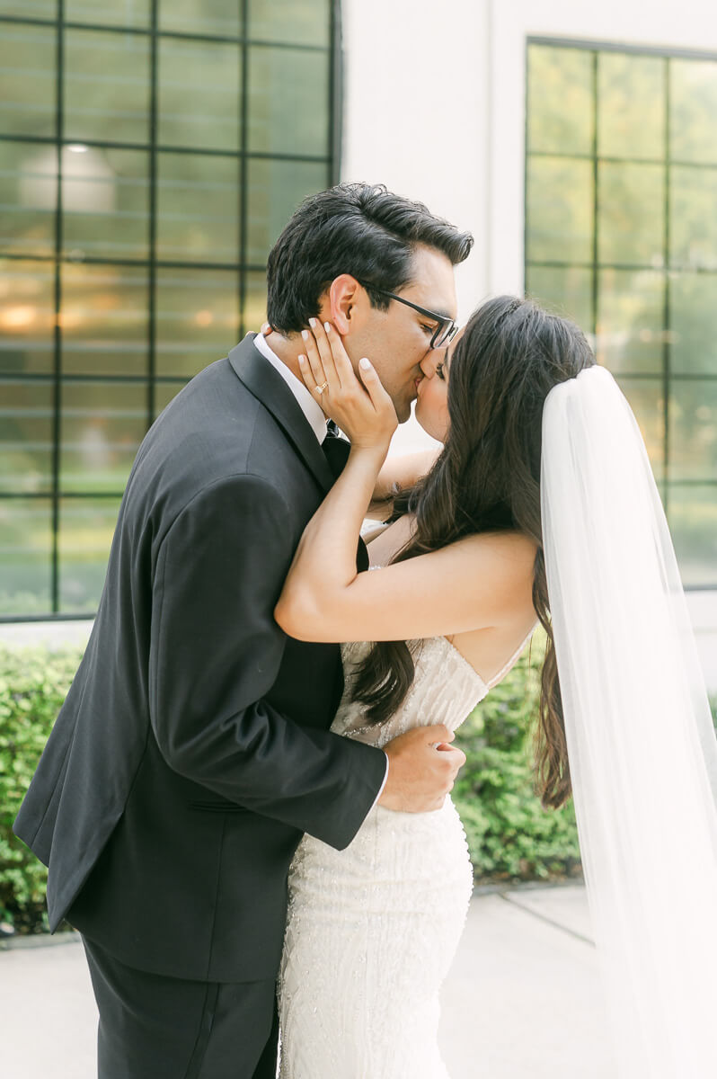 couple at their The Peach Orchard wedding in Houston 