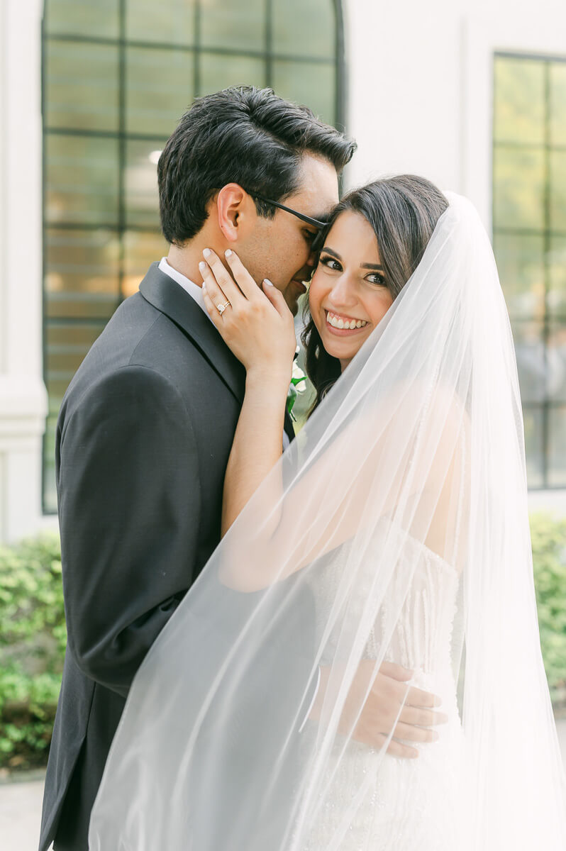 couple at their The Peach Orchard wedding in Houston 