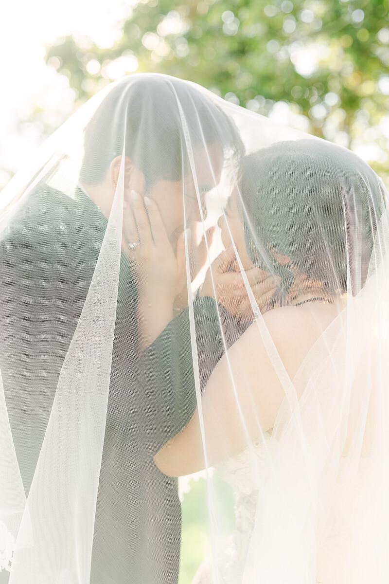 couple at their cross key acres wedding 