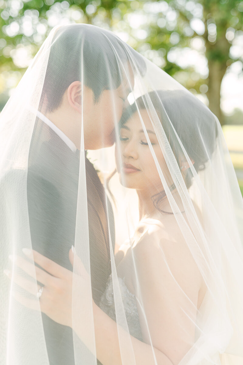 couple at their cross key acres wedding 