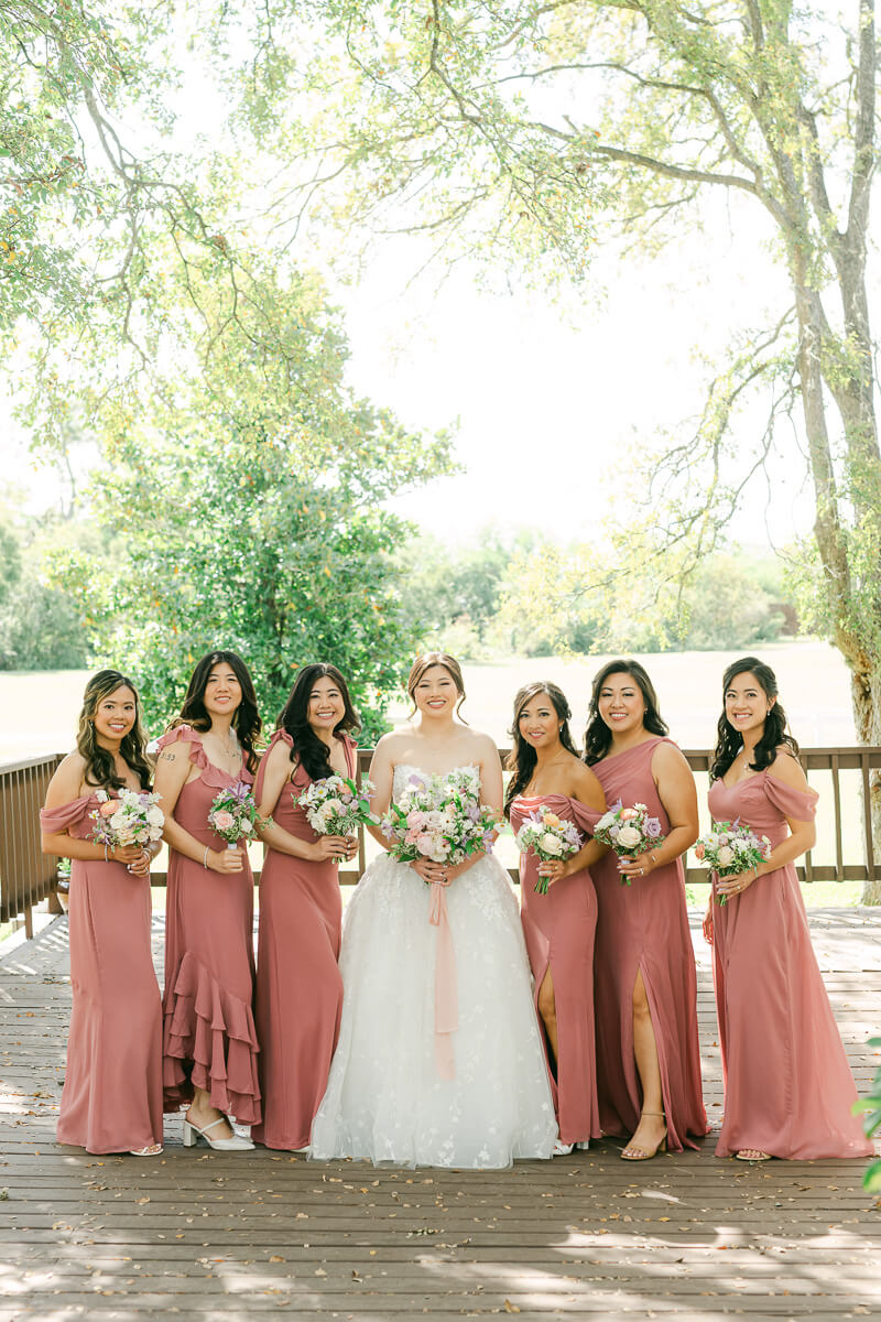 wedding party at cross key acres in richmond texas