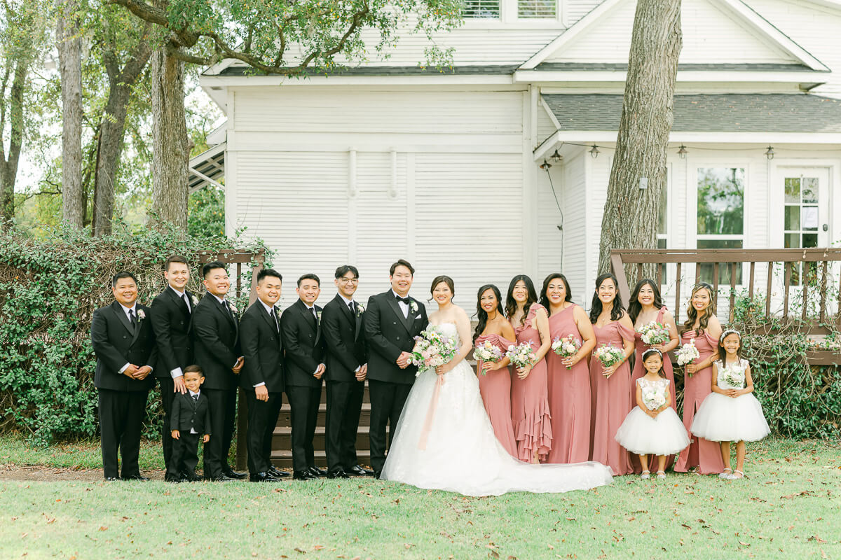 wedding party at cross key acres in richmond texas