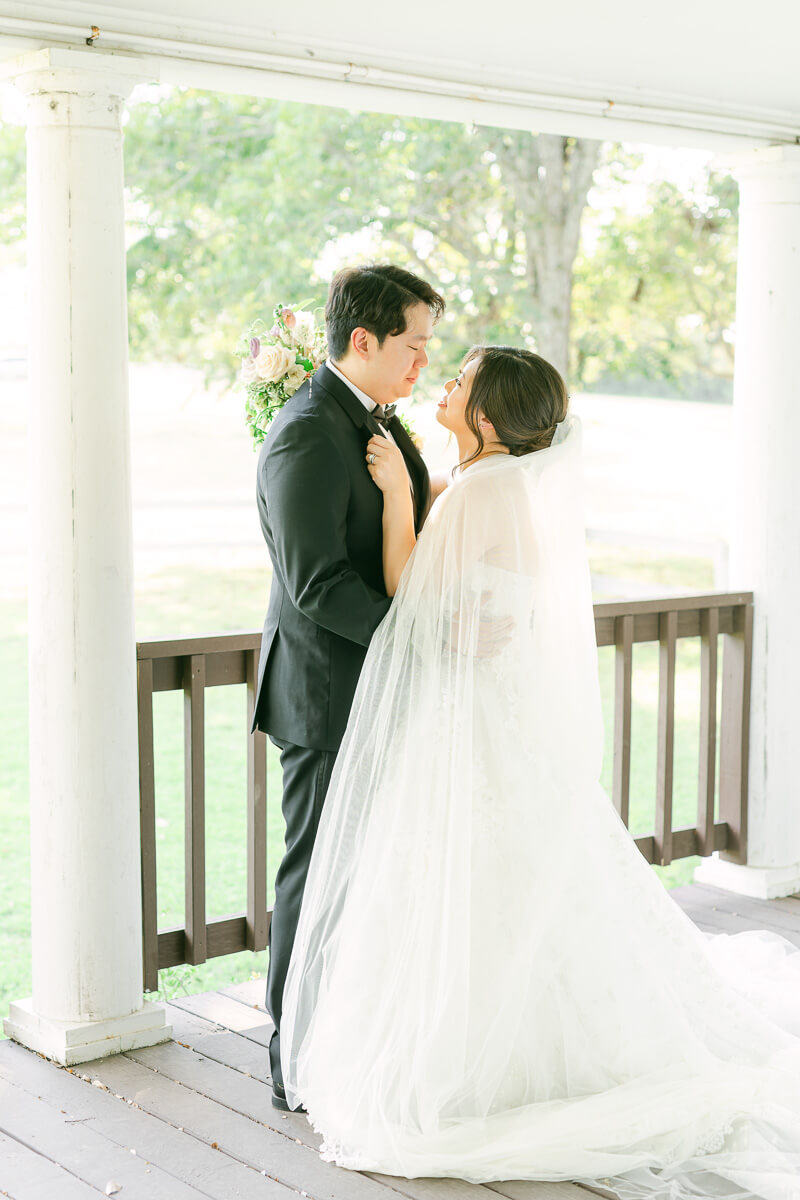 couple at their cross key acres wedding 