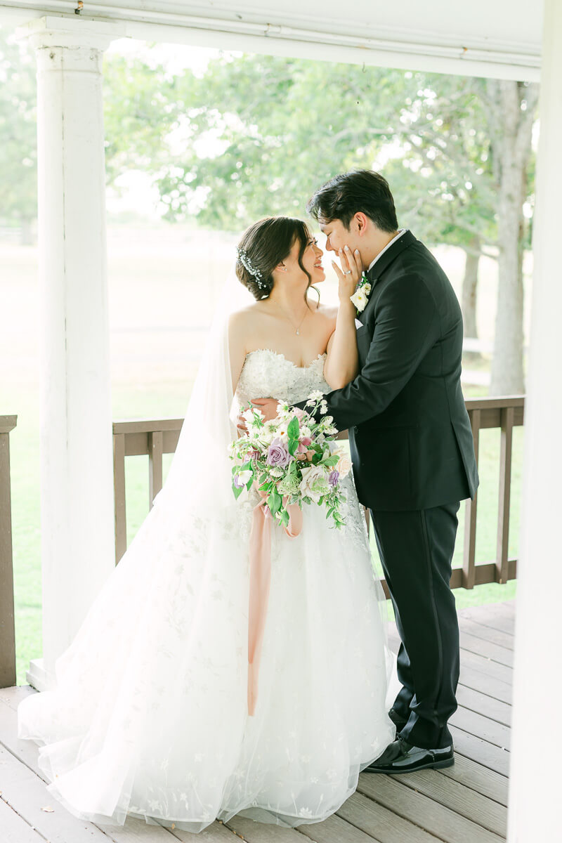 couple at their cross key acres wedding 