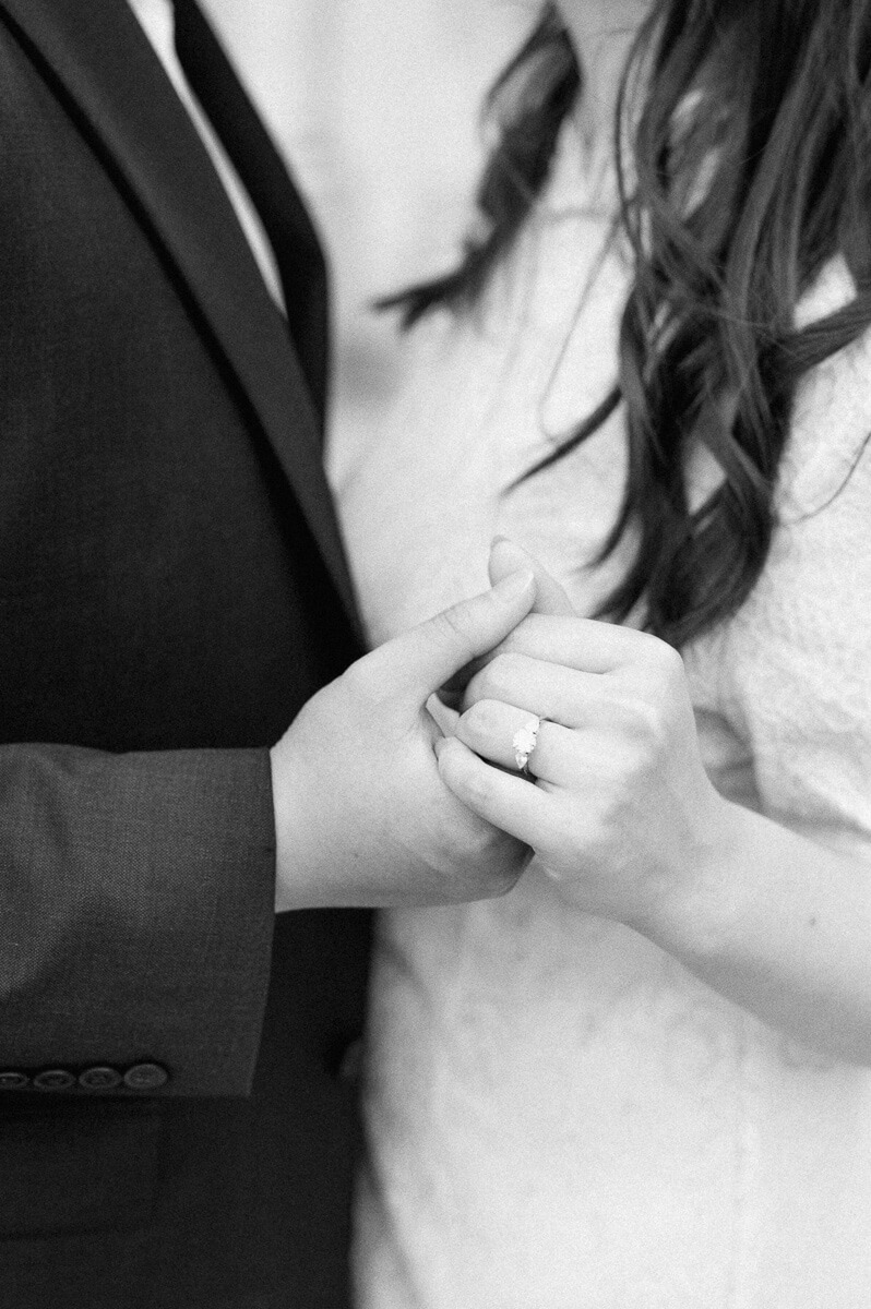 A couple in front of Rice University