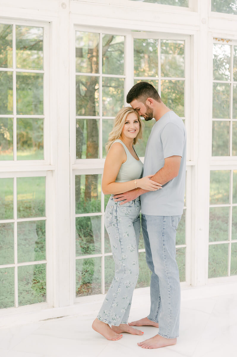 engaged couple by houston engagement photographer