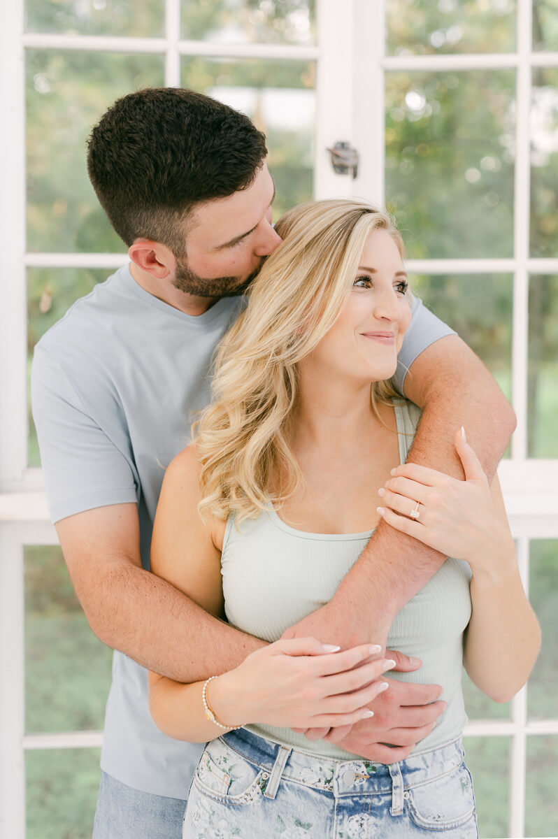 engaged couple by houston engagement photographer