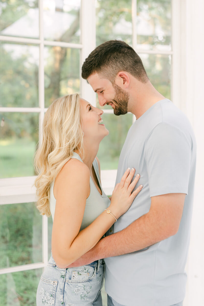 engaged couple by houston engagement photographer