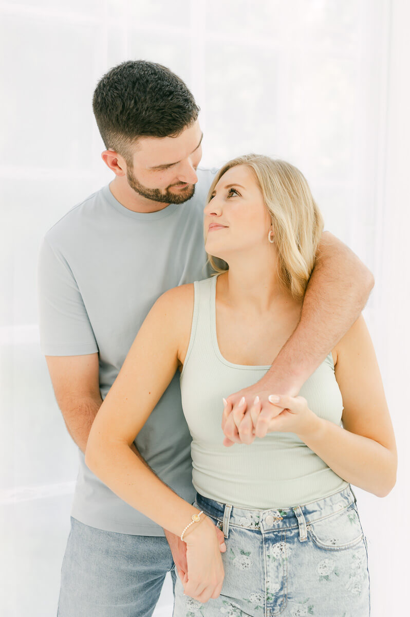 engaged couple by houston engagement photographer