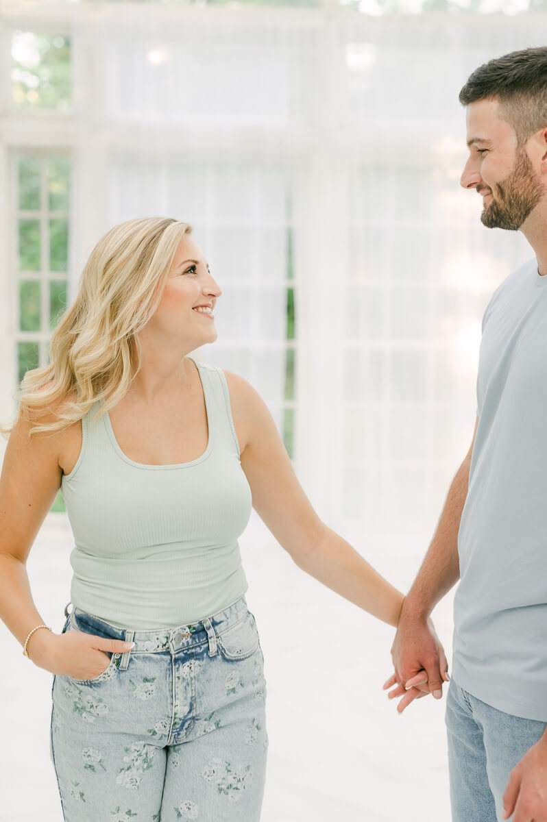 engagement photography session at the oak atelier in houston texas