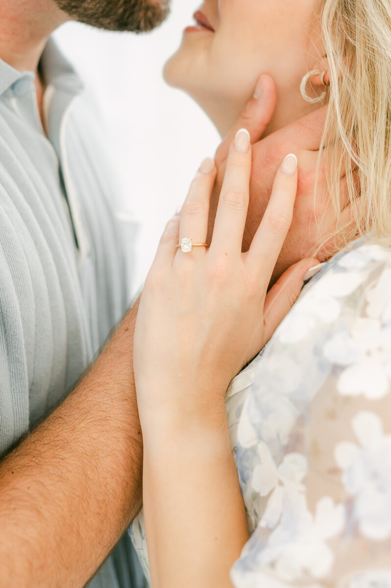 engaged couple at the oak atelier houston texas