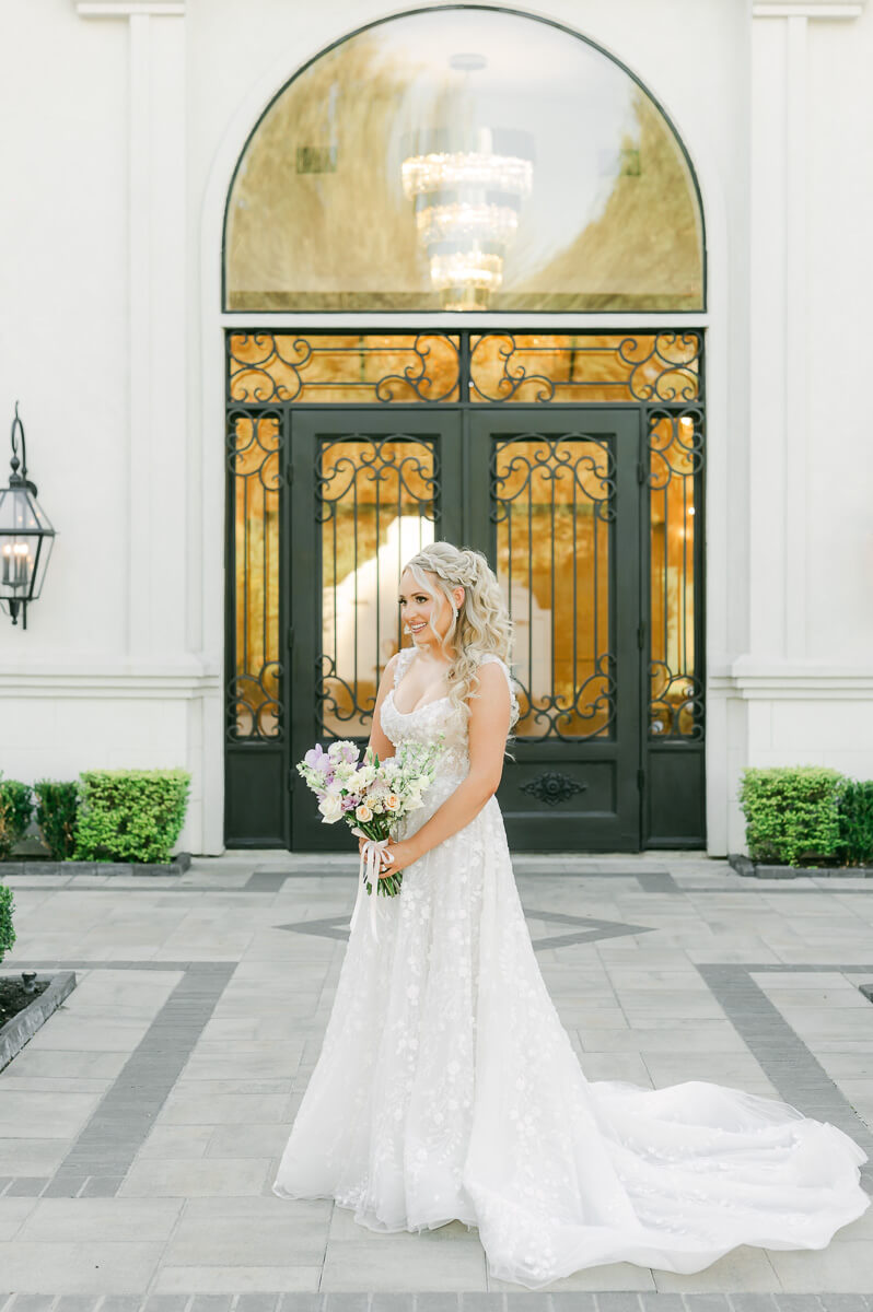 a bride at her Peach Orchard Bridal session